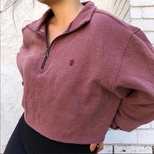Vintage izod half zip hoodie